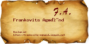 Frankovits Agmánd névjegykártya